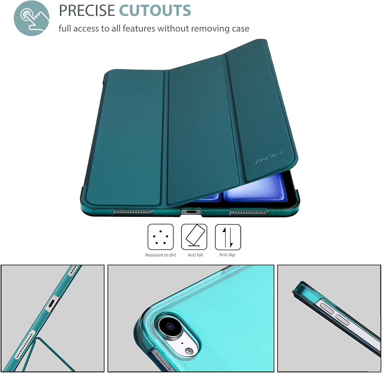 image:imageProCase Smart Case for iPad Air 11inch M4 2026 8th Gen M3 2025 M2 2024 amp 109 Inch iPad Air 5th 2022 amp 4th 2020 Protective Hard Back Cover with Pencil Holder NavyEmerald