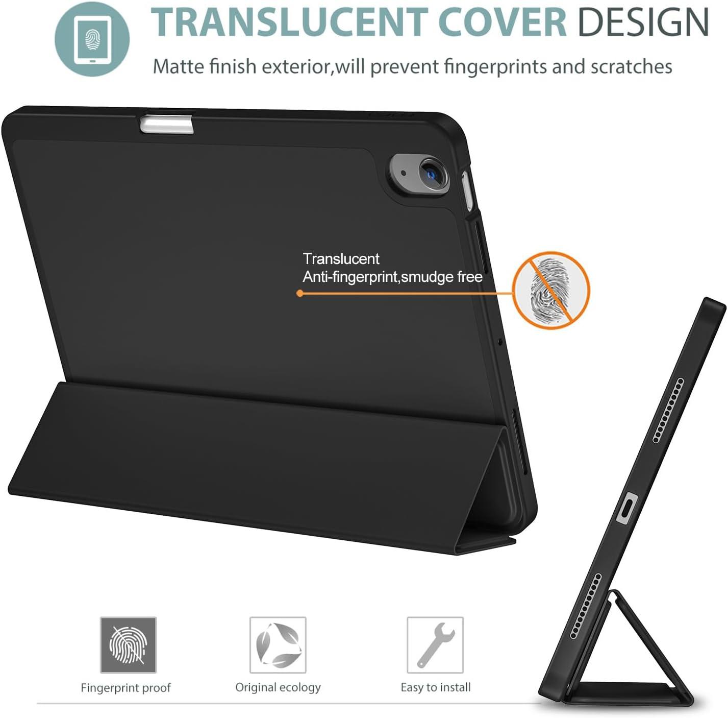 image:imageProCase Smart Case for iPad Air 11inch M4 2026 8th Gen M3 2025 M2 2024 amp 109 Inch iPad Air 5th 2022 amp 4th 2020 Protective Hard Back Cover with Pencil Holder NavyBlack