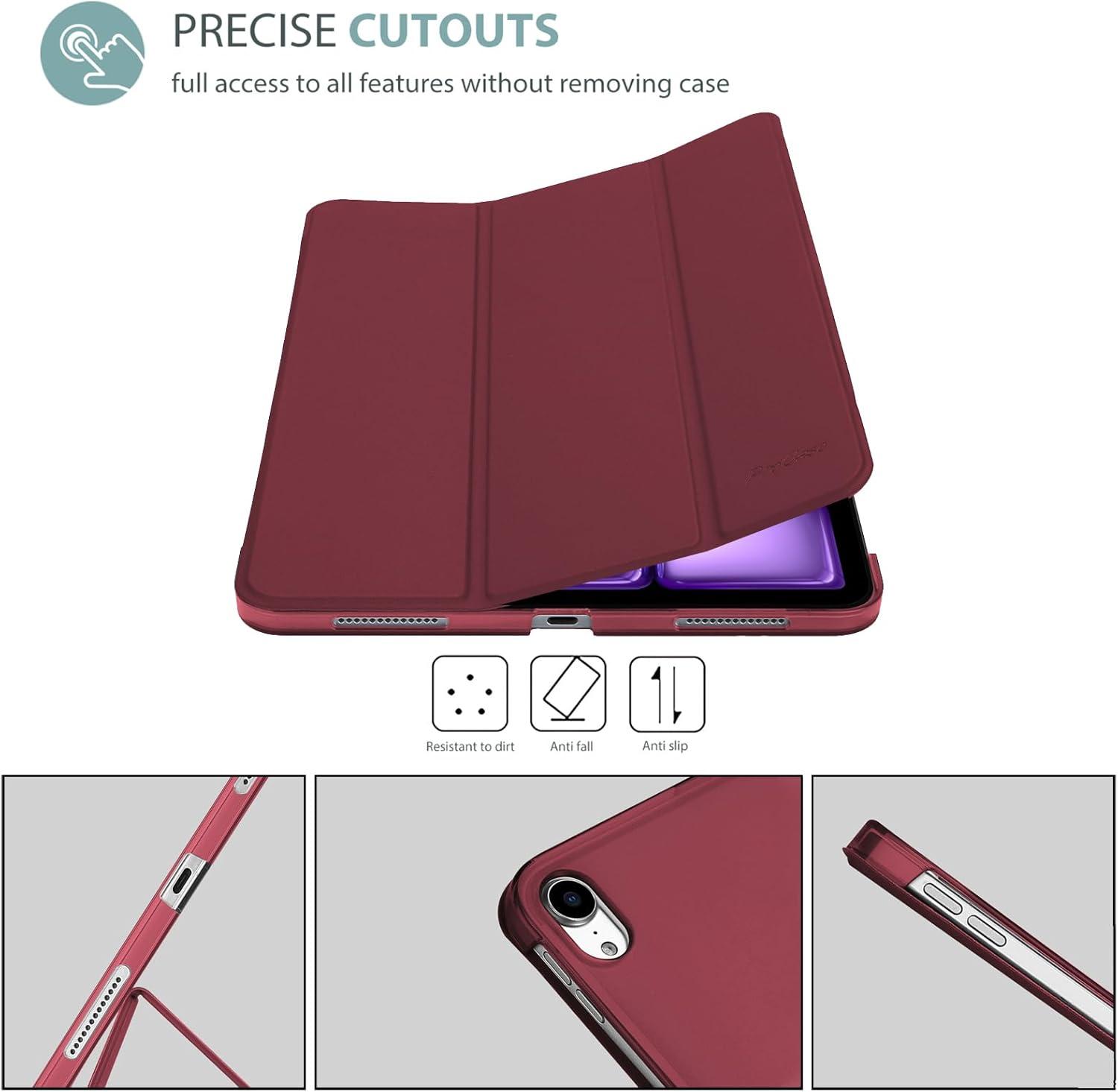 image:imageProCase Smart Case for iPad Air 11inch M4 2026 8th Gen M3 2025 M2 2024 amp 109 Inch iPad Air 5th 2022 amp 4th 2020 Protective Hard Back Cover with Pencil Holder NavyWine