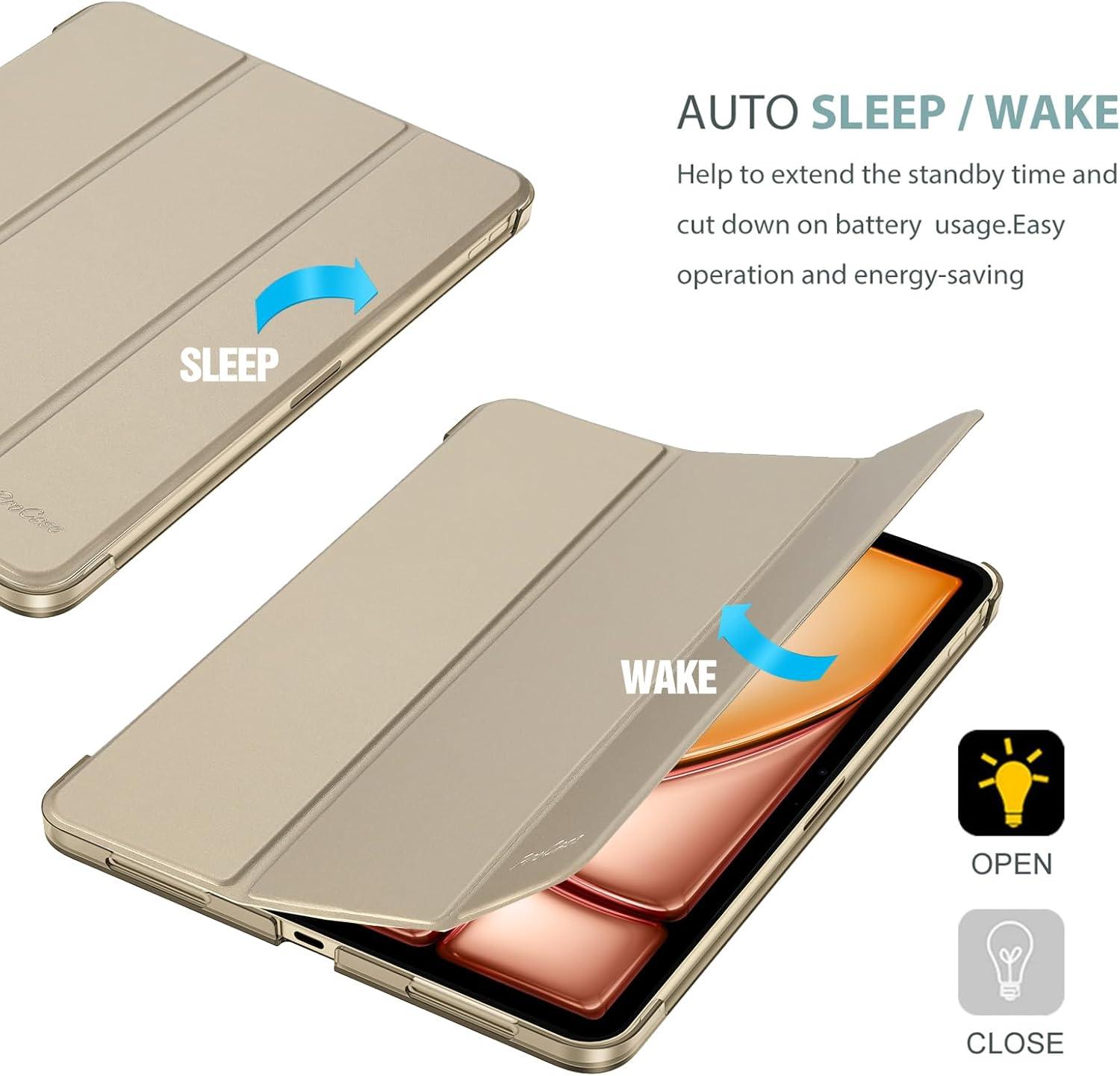 image:imageProCase Smart Case for iPad Air 11inch M4 2026 8th Gen M3 2025 M2 2024 amp 109 Inch iPad Air 5th 2022 amp 4th 2020 Protective Hard Back Cover with Pencil Holder NavyStarlight