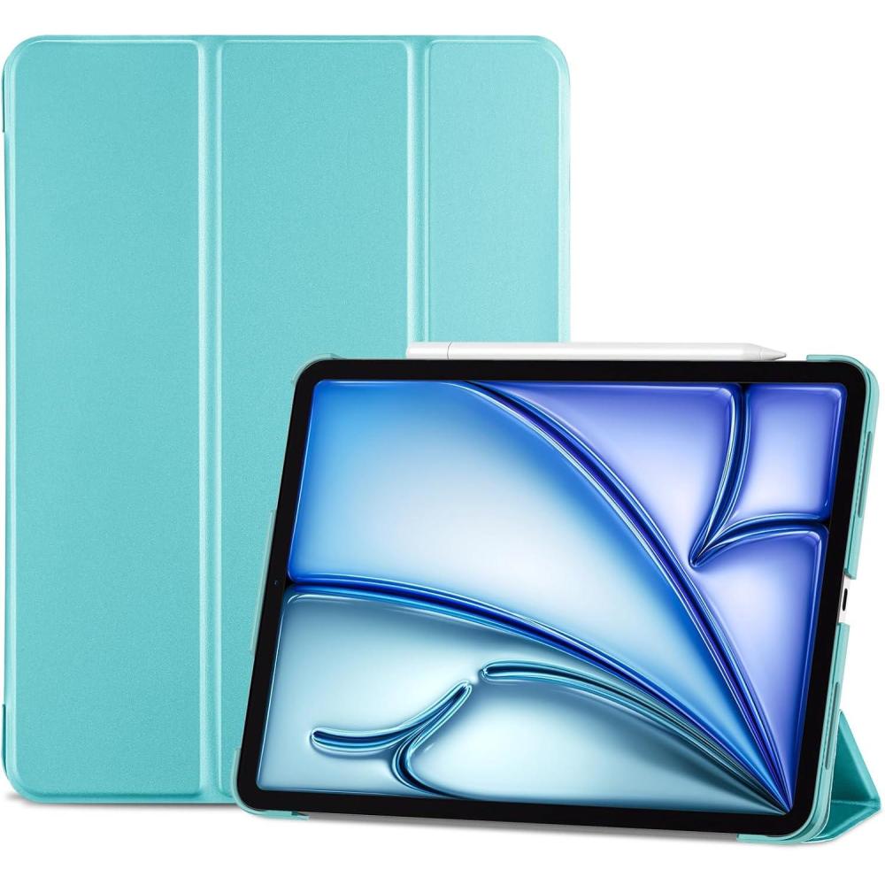 image:imageProCase Smart Case for iPad Air 11inch M4 2026 8th Gen M3 2025 M2 2024 amp 109 Inch iPad Air 5th 2022 amp 4th 2020 Protective Hard Back Cover with Pencil Holder NavyAqua