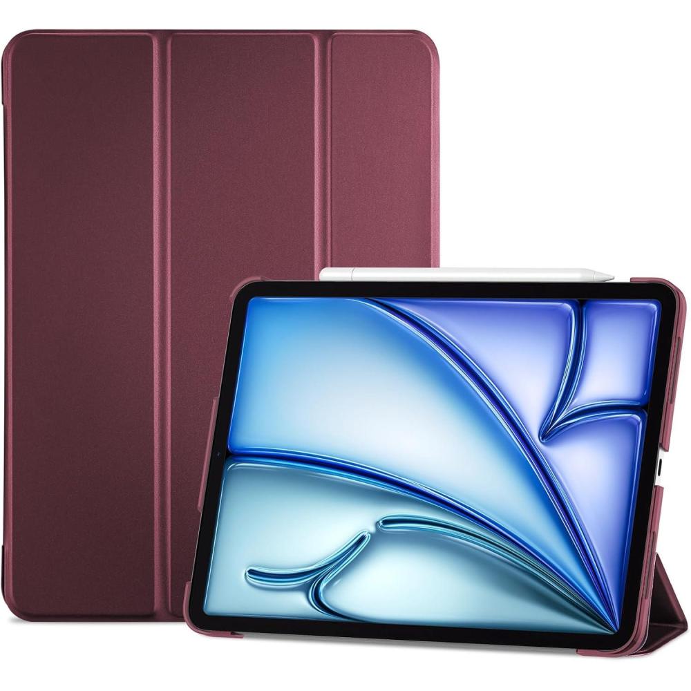 image:imageProCase Smart Case for iPad Air 11inch M4 2026 8th Gen M3 2025 M2 2024 amp 109 Inch iPad Air 5th 2022 amp 4th 2020 Protective Hard Back Cover with Pencil Holder NavyWine