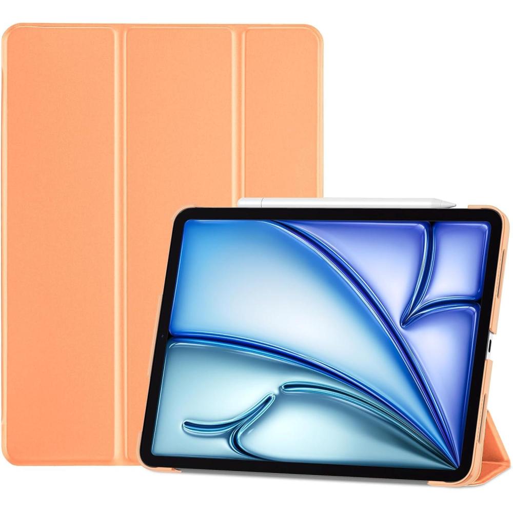 image:imageProCase Smart Case for iPad Air 11inch M4 2026 8th Gen M3 2025 M2 2024 amp 109 Inch iPad Air 5th 2022 amp 4th 2020 Protective Hard Back Cover with Pencil Holder NavyOrange