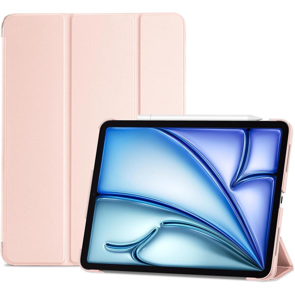image:imageProCase Smart Case for iPad Air 11inch M4 2026 8th Gen M3 2025 M2 2024 amp 109 Inch iPad Air 5th 2022 amp 4th 2020 Protective Hard Back Cover with Pencil Holder NavyPink