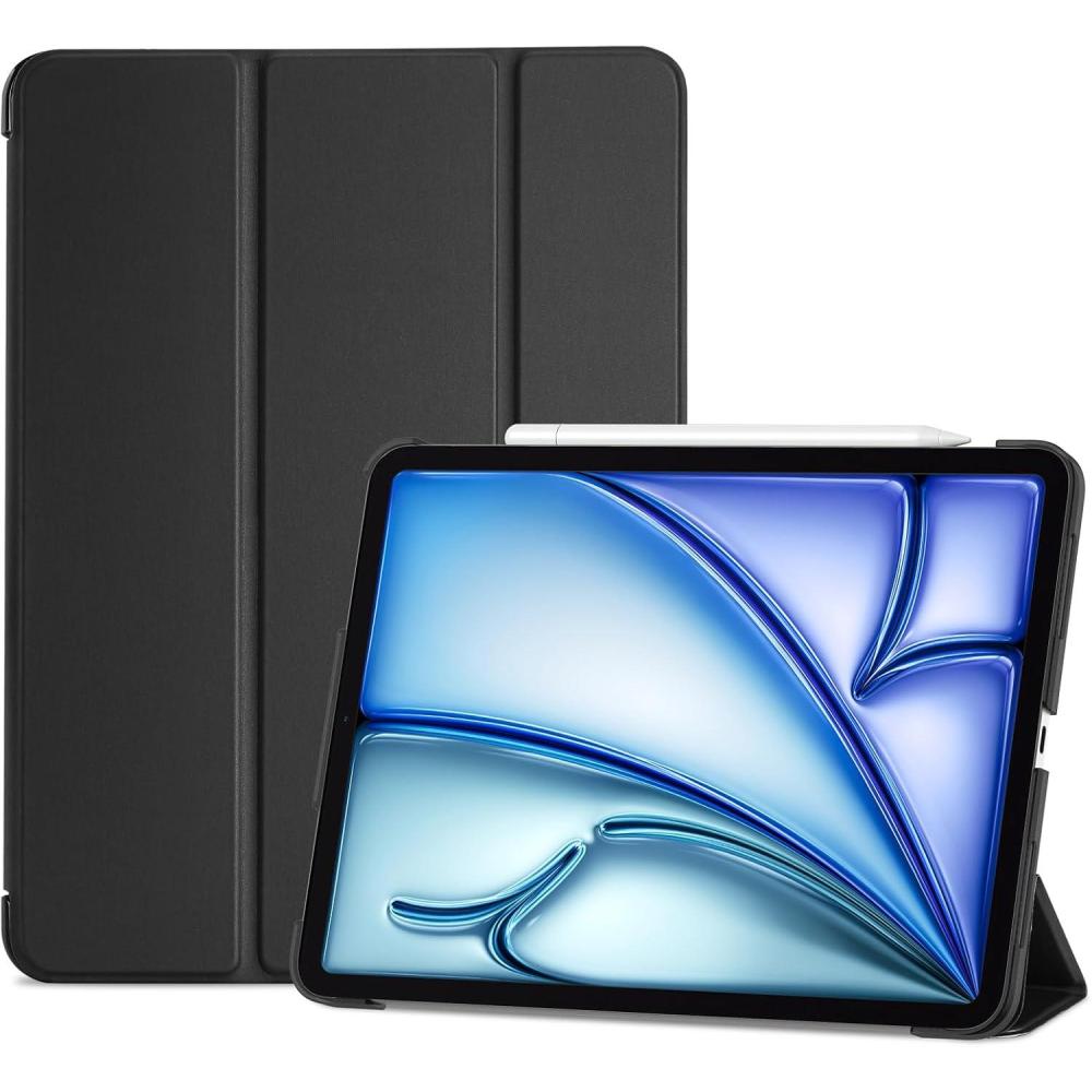 image:imageProCase Smart Case for iPad Air 11inch M4 2026 8th Gen M3 2025 M2 2024 amp 109 Inch iPad Air 5th 2022 amp 4th 2020 Protective Hard Back Cover with Pencil Holder NavyBlack