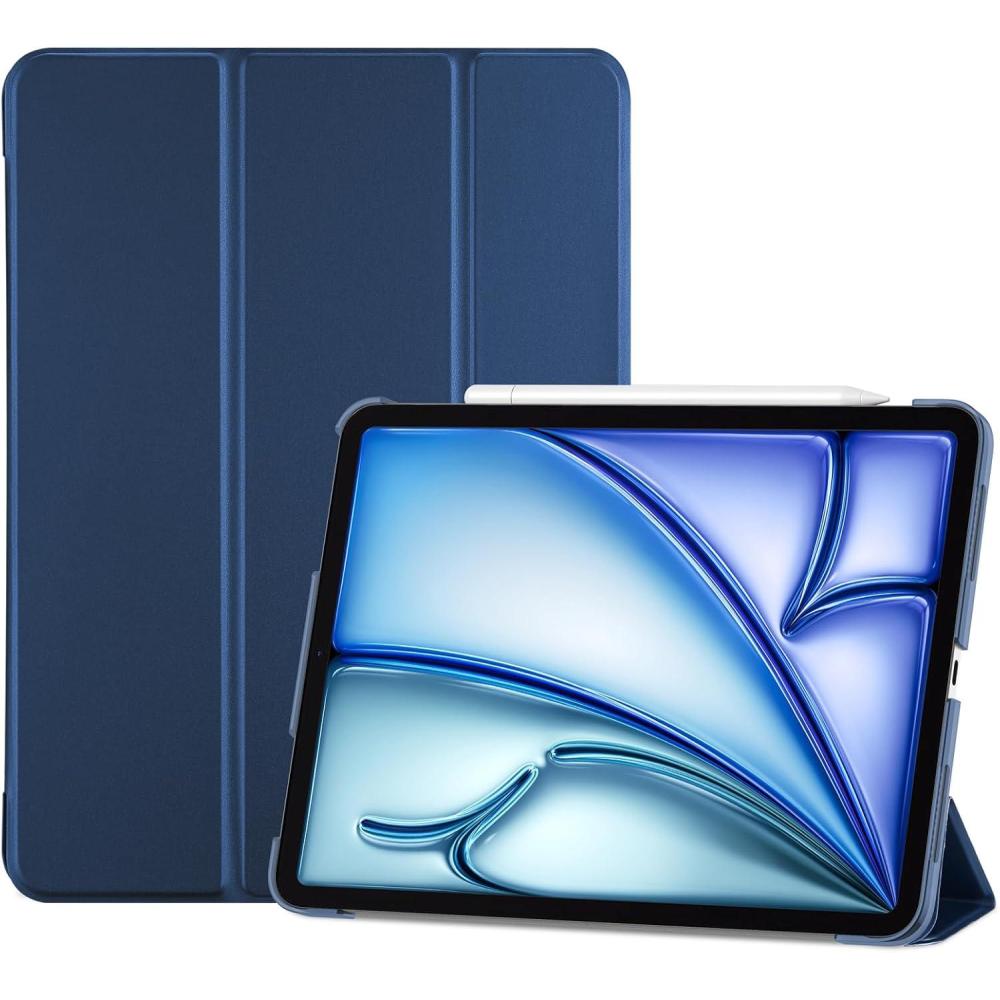 image:imageProCase Smart Case for iPad Air 11inch M4 2026 8th Gen M3 2025 M2 2024 amp 109 Inch iPad Air 5th 2022 amp 4th 2020 Protective Hard Back Cover with Pencil Holder NavyDarkblue