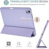 ProCase Smart Case for iPad Air 11-inch M4 (2026, 8th Gen) / M3 (2025) / M2 (2024) & 10.9 Inch iPad Air 5th (2022) & 4th (2020) – Protective Hard Back Cover with Pencil Holder – Navy(Light Purple)