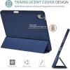 ProCase Smart Case for iPad Air 11-inch M4 (2026, 8th Gen) / M3 (2025) / M2 (2024) & 10.9 Inch iPad Air 5th (2022) & 4th (2020) – Protective Hard Back Cover with Pencil Holder – Navy(Navy)