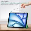 ProCase Smart Case for iPad Air 11-inch M4 (2026, 8th Gen) / M3 (2025) / M2 (2024) & 10.9 Inch iPad Air 5th (2022) & 4th (2020) – Protective Hard Back Cover with Pencil Holder – Navy(Spring Green)