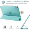 ProCase Smart Case for iPad Air 11-inch M4 (2026, 8th Gen) / M3 (2025) / M2 (2024) & 10.9 Inch iPad Air 5th (2022) & 4th (2020) – Protective Hard Back Cover with Pencil Holder – Navy(Aqua)