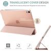 ProCase Smart Case for iPad Air 11-inch M4 (2026, 8th Gen) / M3 (2025) / M2 (2024) & 10.9 Inch iPad Air 5th (2022) & 4th (2020) – Protective Hard Back Cover with Pencil Holder – Navy(Rosegold)