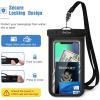 ProCase Waterproof Phone Pouch for iPhone 17 Air 16 15 14 13 12 11 Pro Plus Max Mini Xs XR X 8 7 Galaxy S23 S22 S21 Ultra Note Black Underwater Case, up to 7″ -Black/White/Green/Clear(Black/White/Green/Clear)