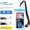 ProCase Waterproof Phone Pouch for iPhone 17 Air 16 15 14 13 12 11 Pro Plus Max Mini Xs XR X 8 7 Galaxy S23 S22 S21 Ultra Note Black Underwater Case, up to 7″ -Black/White/Green/Clear(Blue/Green/Pink/Yellow)