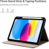 ProCase for iPad A16 11th Generation 11” 2025/iPad 10th Generation 10.9” 2022 with Pencil Holder, iPad 11/10 PU Leather Case Business Stand Cover Smart Folio with Hand Strap Front Pocket -Teal(Wine)