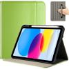 ProCase for iPad A16 11th Generation 11” 2025/iPad 10th Generation 10.9” 2022 with Pencil Holder, iPad 11/10 PU Leather Case Business Stand Cover Smart Folio with Hand Strap Front Pocket -Teal(Green)