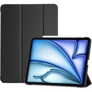 ProCase Smart Case for iPad Air 11-inch M4 (2026, 8th Gen) / M3 (2025) / M2 (2024) & 10.9 Inch iPad Air 5th (2022) & 4th (2020) – Protective Hard Back Cover with Pencil Holder – Navy(Black)