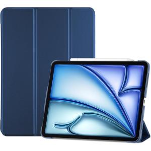 ProCase Smart Case for iPad Air 11-inch M4 (2026, 8th Gen) / M3 (2025) / M2 (2024) & 10.9 Inch iPad Air 5th (2022) & 4th (2020) – Protective Hard Back Cover with Pencil Holder – Navy(Darkblue)