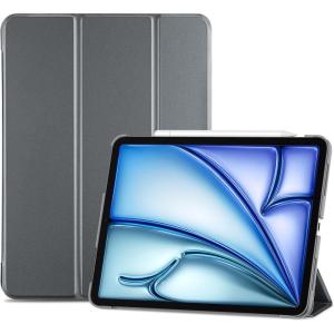 ProCase Smart Case for iPad Air 11-inch M4 (2026, 8th Gen) / M3 (2025) / M2 (2024) & 10.9 Inch iPad Air 5th (2022) & 4th (2020) – Protective Hard Back Cover with Pencil Holder – Navy(Grey)