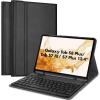 ProCase Keyboard Case for 12.4 inch Galaxy Tab S8 Plus 2022 /Tab S7 FE 2021 /Tab S7 Plus 2020 with S Pen Holder,Magnetically Detachable Wireless Keyboard for SM-X800 X806 T730 T736 T970 T975 –Black