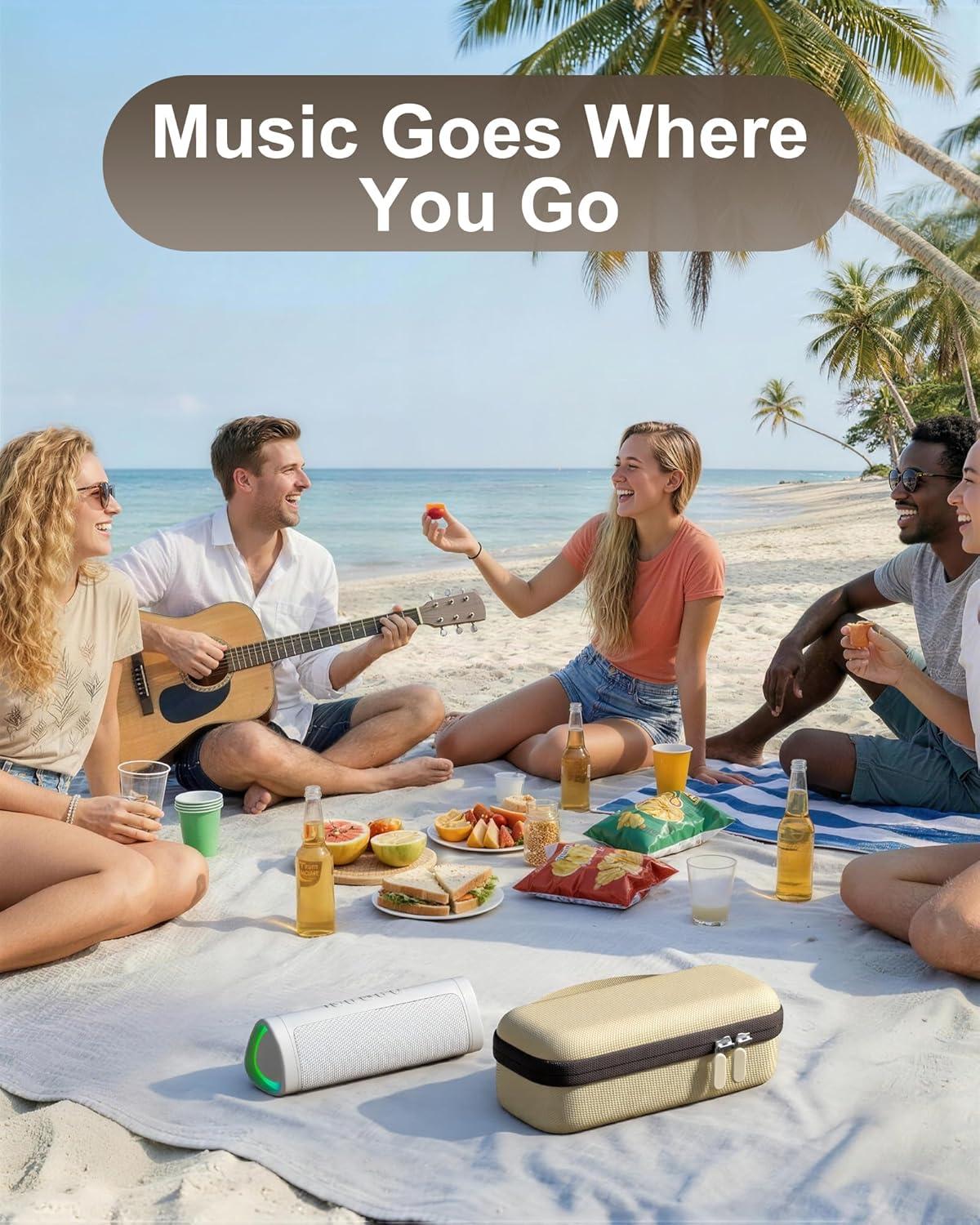 image:imageProCase Hard Travel Case for BolaButtyBeats Pill Portable Speaker EVA Shockproof Protective Carrying Case with Handle amp Mesh Pocket for Outdoor Travel TanTan