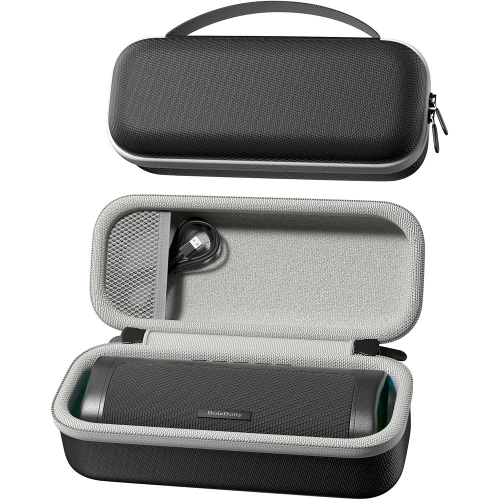 image:imageProCase Hard Travel Case for BolaButtyBeats Pill Portable Speaker EVA Shockproof Protective Carrying Case with Handle amp Mesh Pocket for Outdoor Travel TanBlack