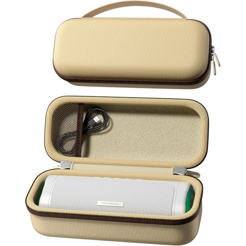 image:imageProCase Hard Travel Case for BolaButtyBeats Pill Portable Speaker EVA Shockproof Protective Carrying Case with Handle amp Mesh Pocket for Outdoor Travel TanTan