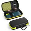 ProCase Hard Case for SanDisk Extreme Portable SSD (New/Old Model), Extreme Pro Portable SSD, 500GB 1TB 2TB 4TB 8TB USB-C Solid State Drive, EVA Shockproof Travel Case with 2 SD Card Slots-OrangeBlack(Green Black)