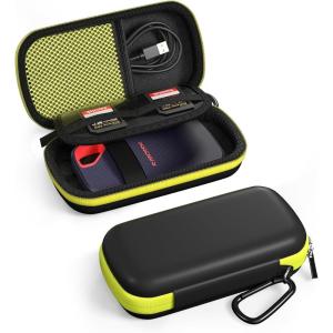 ProCase Hard Case for SanDisk Extreme Portable SSD (New/Old Model), Extreme Pro Portable SSD, 500GB 1TB 2TB 4TB 8TB USB-C Solid State Drive, EVA Shockproof Travel Case with 2 SD Card Slots-OrangeBlack(Green Black)